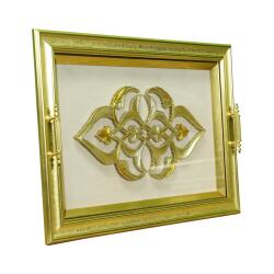 e38 EL İŞÇİLİĞİ FİLOGRAFİ TEPSİ 53x38 cm-6376 - 2