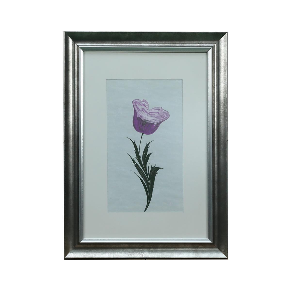e38 EL İŞÇİLİĞİ GÜL EBRU TABLO 50*36 CM-6457