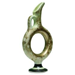 e38 EL İŞÇİLİĞİ HALKALI ÇİNİ VAZO 30*15 cm - 6422 - 2