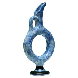 e38 EL İŞÇİLİĞİ HALKALI ÇİNİ VAZO 30*15 cm - 6423 - 2