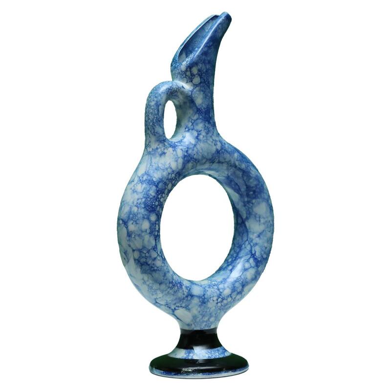 e38 EL İŞÇİLİĞİ HALKALI ÇİNİ VAZO 30*15 cm - 6423 - 2