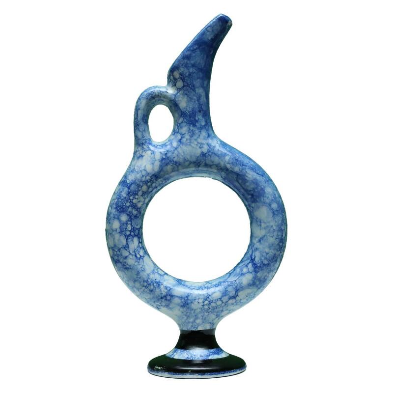 e38 EL İŞÇİLİĞİ HALKALI ÇİNİ VAZO 30*15 cm - 6423 - 1
