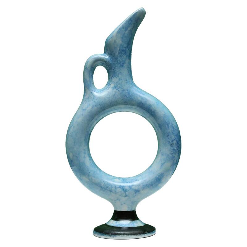 e38 EL İŞÇİLİĞİ HALKALI ÇİNİ VAZO 30*15 cm - 6424 - 1