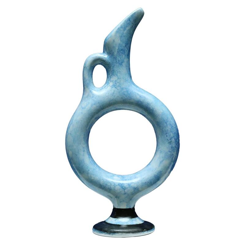 e38 EL İŞÇİLİĞİ HALKALI ÇİNİ VAZO 30*15 cm - 6424 - 3