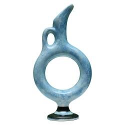 e38 EL İŞÇİLİĞİ HALKALI ÇİNİ VAZO 30*15 cm - 6424 - e38