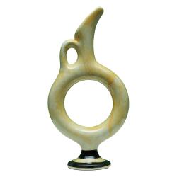 e38 EL İŞÇİLİĞİ HALKALI ÇİNİ VAZO 30*15 cm - 6425 - e38