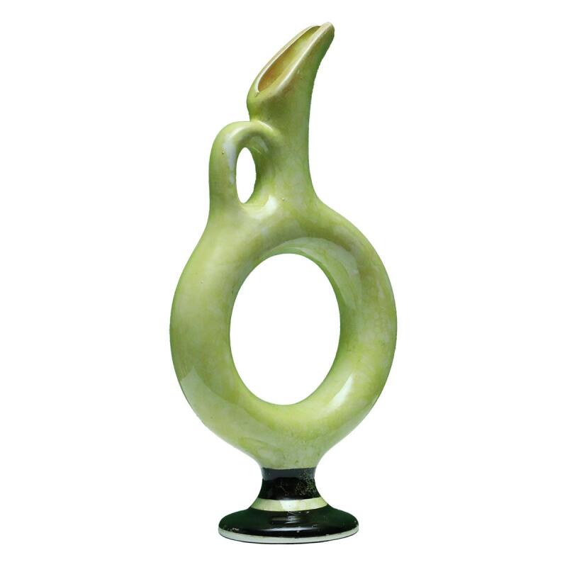 e38 EL İŞÇİLİĞİ HALKALI ÇİNİ VAZO 30*15 cm - 6426 - 2