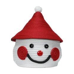 e38 EL İŞÇİLİĞİ HASIR JÜT İP SEPET 27*23 cm - 6134 - e38