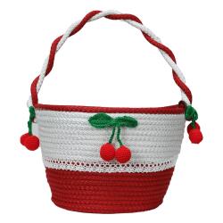 e38 EL İŞÇİLİĞİ HASIR JÜT İP SEPET 30*26 cm - 6135 - e38