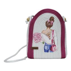 e38 EL İŞÇİLİĞİ HASIR JÜT KOL ÇANTASI 27*21 cm - 6141 - e38