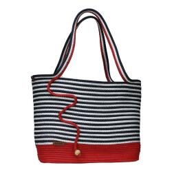 e38 EL İŞÇİLİĞİ HASIR JÜT PLAJ ÇANTASI 43*27 cm - 6132 - e38