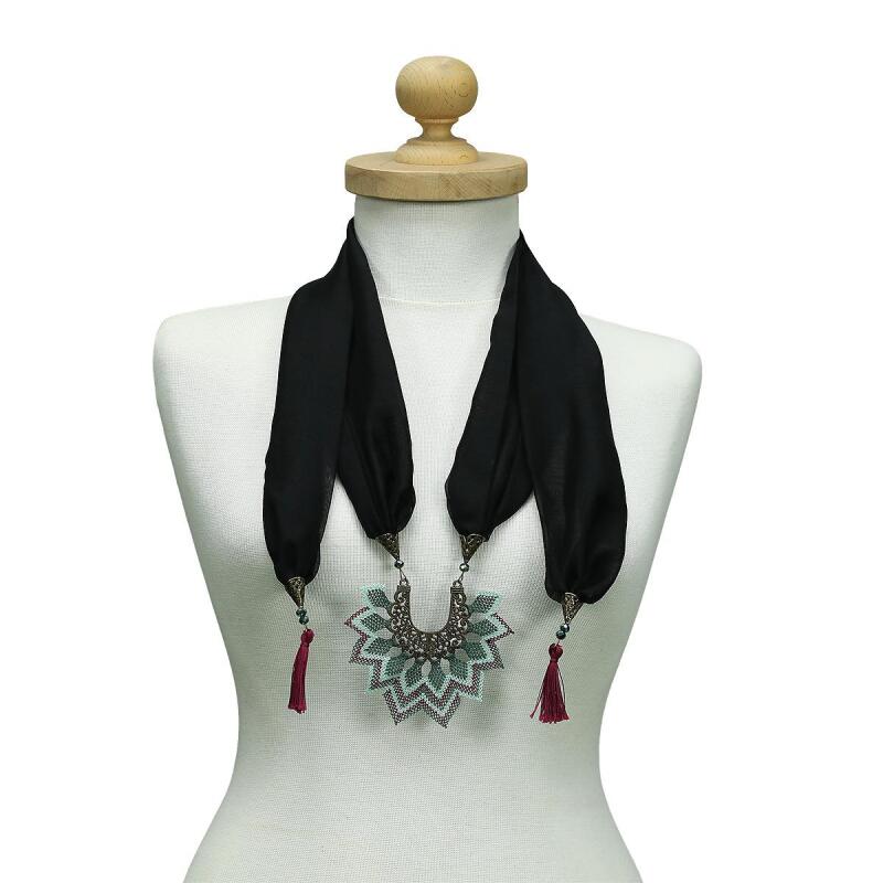 e38 EL İŞÇİLİĞİ İĞNE OYASI FULAR 190 cm-6387 - 1