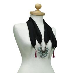 e38 EL İŞÇİLİĞİ İĞNE OYASI FULAR 190 cm-6387 - 2