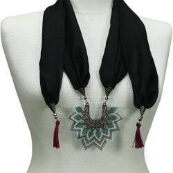 e38 EL İŞÇİLİĞİ İĞNE OYASI FULAR 190 cm-6387 - 3