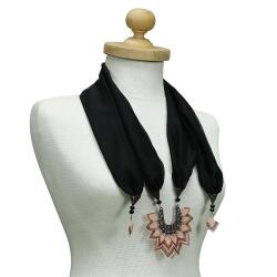 e38 EL İŞÇİLİĞİ İĞNE OYASI FULAR 190 cm-6389 - 2