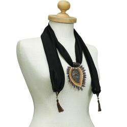 e38 EL İŞÇİLİĞİ İĞNE OYASI FULAR 190 cm-6390 - 2