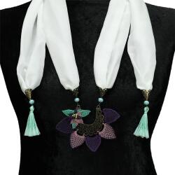 e38 EL İŞÇİLİĞİ İĞNE OYASI FULAR 190 cm-6391 - 3