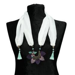 e38 EL İŞÇİLİĞİ İĞNE OYASI FULAR 190 cm-6391 - e38