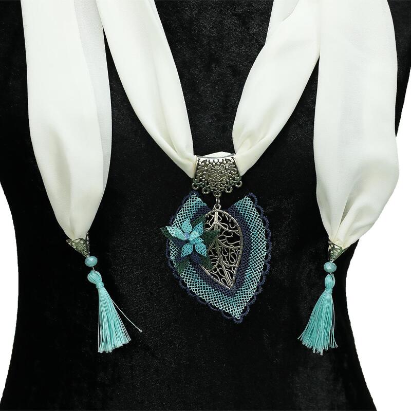 e38 EL İŞÇİLİĞİ İĞNE OYASI FULAR 190 cm-6392 - 3