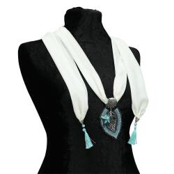 e38 EL İŞÇİLİĞİ İĞNE OYASI FULAR 190 cm-6392 - 2