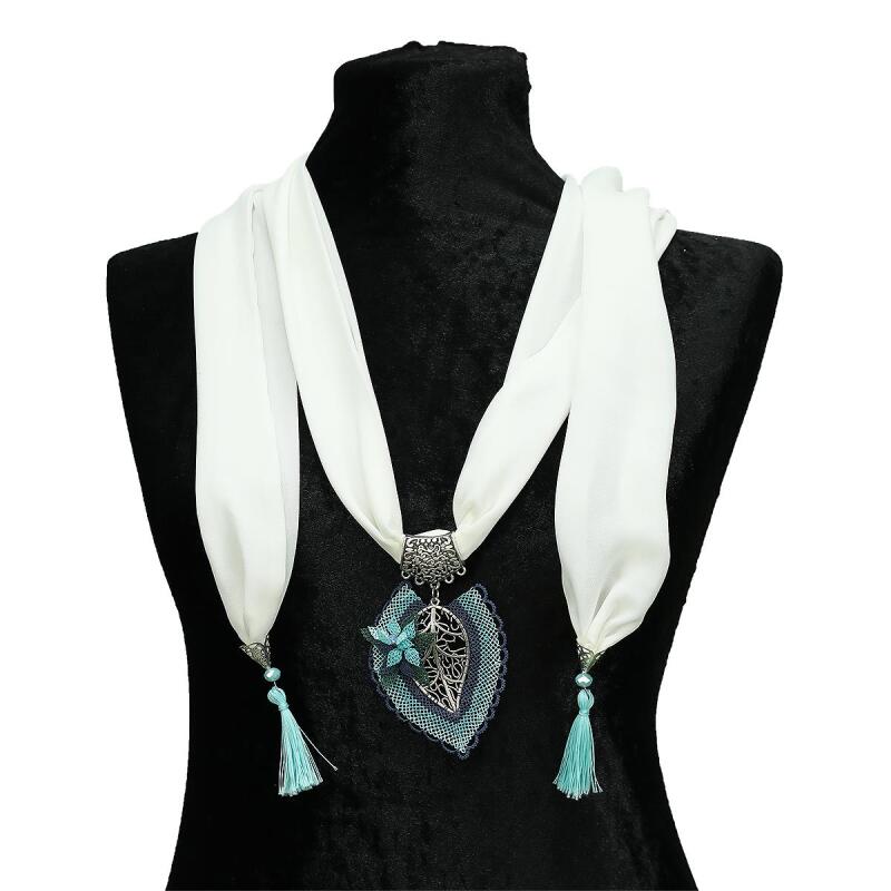 e38 EL İŞÇİLİĞİ İĞNE OYASI FULAR 190 cm-6392 - 1