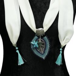 e38 EL İŞÇİLİĞİ İĞNE OYASI FULAR 190 cm-6392 - 3