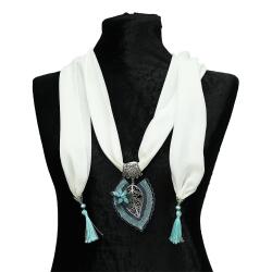 e38 EL İŞÇİLİĞİ İĞNE OYASI FULAR 190 cm-6392 - e38