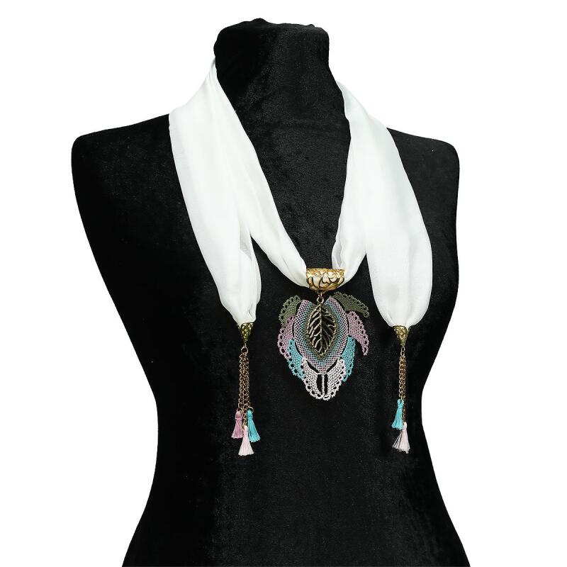 e38 EL İŞÇİLİĞİ İĞNE OYASI FULAR 190 cm-6393 - 2