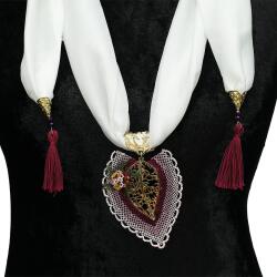 e38 EL İŞÇİLİĞİ İĞNE OYASI FULAR 190 cm-6394 - 3