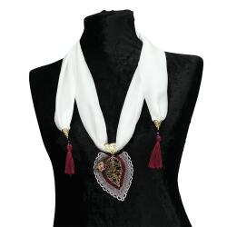 e38 EL İŞÇİLİĞİ İĞNE OYASI FULAR 190 cm-6394 - e38