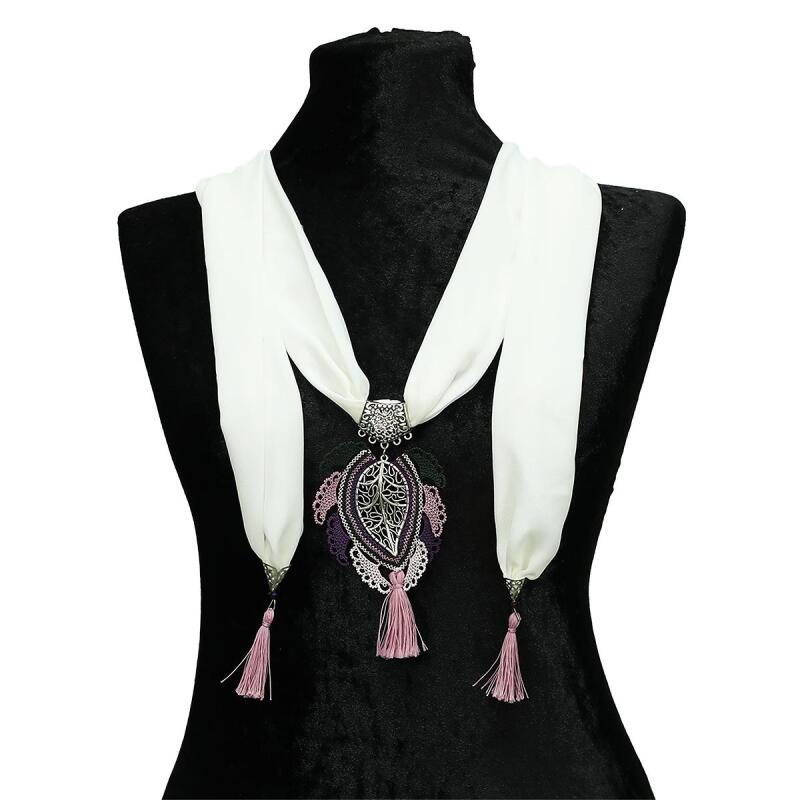 e38 EL İŞÇİLİĞİ İĞNE OYASI FULAR 190 cm-6395 - 1