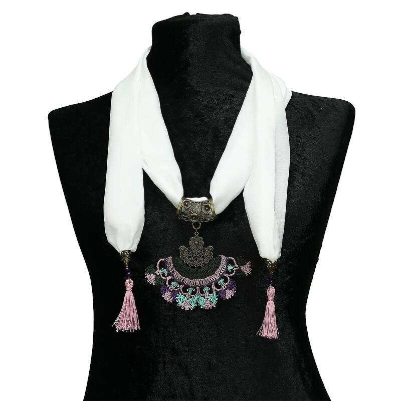 e38 EL İŞÇİLİĞİ İĞNE OYASI FULAR 190 cm-6396 - 1