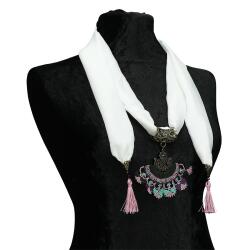 e38 EL İŞÇİLİĞİ İĞNE OYASI FULAR 190 cm-6396 - 2