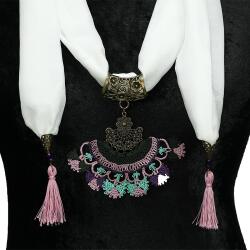 e38 EL İŞÇİLİĞİ İĞNE OYASI FULAR 190 cm-6396 - 3