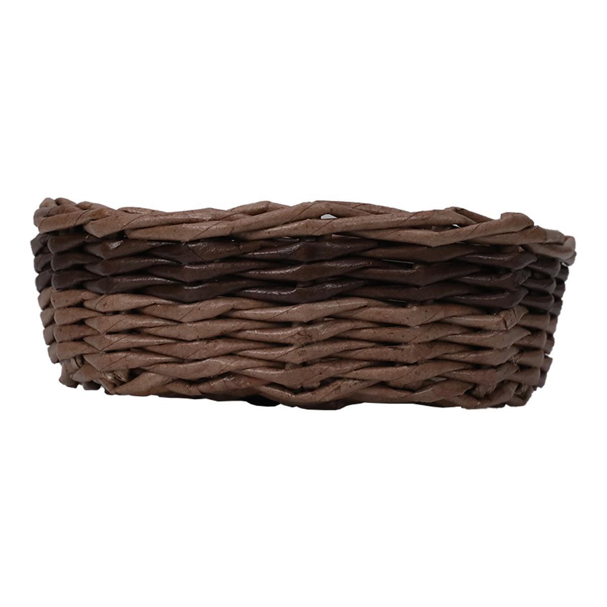 e38 EL İŞÇİLİĞİ KAĞIT İP SEPET ÖRGÜ  14*14 cm - 6181