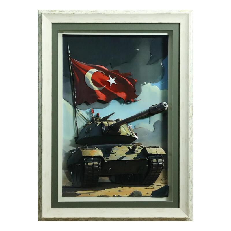 e38 EL İŞÇİLİĞİ KAĞIT RÖLYEF TABLO 63x86 CM - 6349 - 1