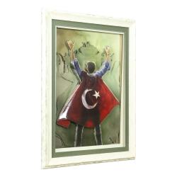 e38 EL İŞÇİLİĞİ KAĞIT RÖLYEF TABLO 66x86 CM - 6345 - 2