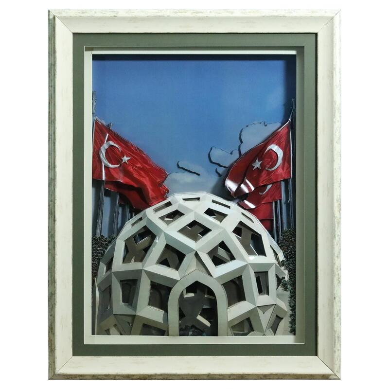 e38 EL İŞÇİLİĞİ KAĞIT RÖLYEF TABLO 66x86 CM - 6347 - 1