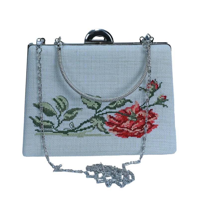 e38 EL İŞÇİLİĞİ KANEVİÇE İŞİ PÖRTFÖY ÇANTA 19*14*5 cm - 6491 - 2
