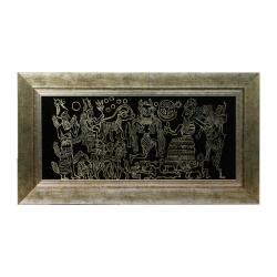 e38 EL İŞÇİLİĞİ ANADOLU MÜHÜRLERİ CAM BOYAMA TABLO 71*38 CM -6437 - e38