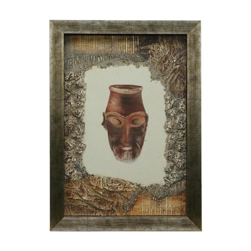 e38 EL İŞÇİLİĞİ KUMAŞ BOYAMA TABLO 70*50 CM -6433 - 1