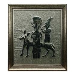 e38 EL İŞÇİLİĞİ KURŞUN FİGÜRİN KALIBI ALÜMİNYUM KABARTMA TABLO 86*76 CM -6441 - e38