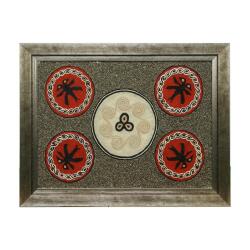 e38 EL İŞÇİLİĞİ MÜHÜRLER DÖVME KEÇE TABLO 83*64 CM -6436 - e38