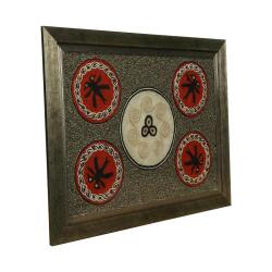 e38 EL İŞÇİLİĞİ MÜHÜRLER DÖVME KEÇE TABLO 83*64 CM -6436 - 2