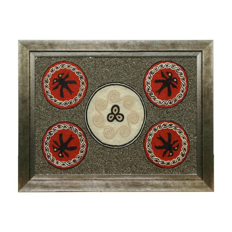 e38 EL İŞÇİLİĞİ MÜHÜRLER DÖVME KEÇE TABLO 83*64 CM -6436 - 1