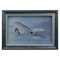 e38 EL İŞÇİLİĞİ KUM İĞNESİ TABLO BAYRAKTAR TB3 68x47 cm - 5985 - e38