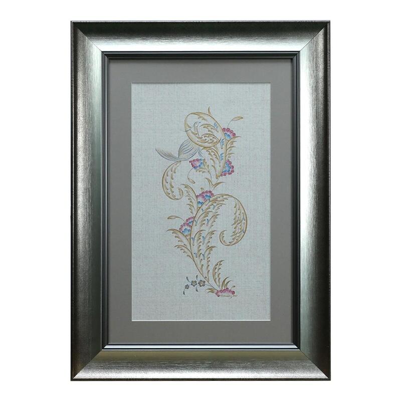e38 EL İŞÇİLİĞİ KUŞLU SAZYOLU TABLO - 40*56 CM - 6543 - 1