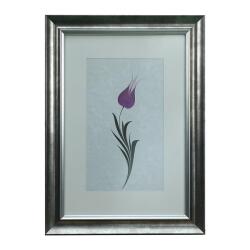 e38 EL İŞÇİLİĞİ LALE EBRU TABLO 50*36 CM-6455 - e38