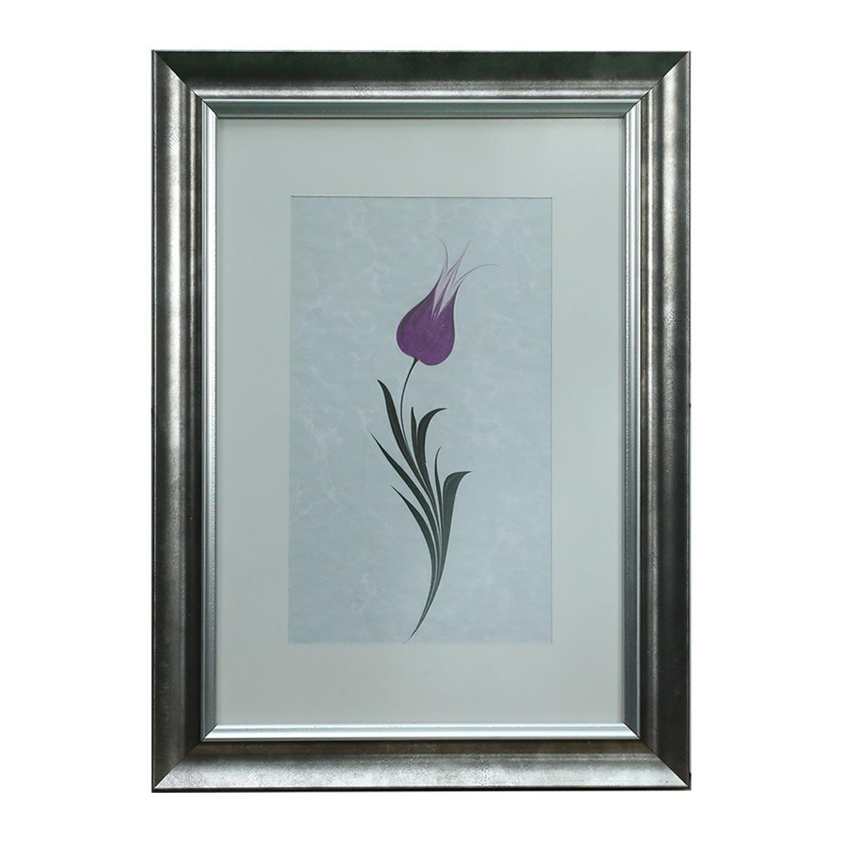 e38 EL İŞÇİLİĞİ LALE EBRU TABLO 50*36 CM-6455