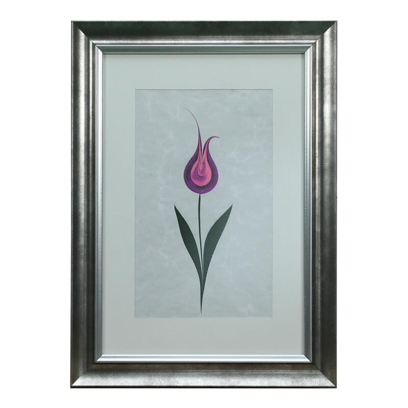 e38 EL İŞÇİLİĞİ LALE EBRU TABLO 50*36 CM-6456 - 1